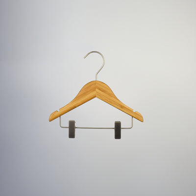 Bamboo Wood Sustainable Children's Top Clip Hanger 26cm