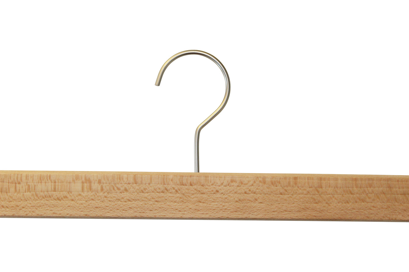 Natural Wooden Trouser Hanger with Non Slip Flocked Bar 37cm