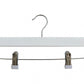 White Gloss Wooden Clip Bottom Hanger 35cm