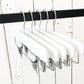 White Gloss Wooden Clip Bottom Hanger 35cm
