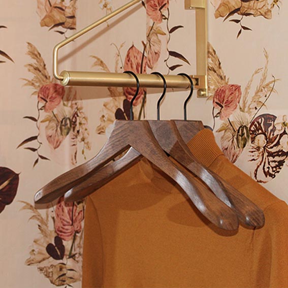 Dark Wooden Hangers Elegance & Durability for Your Closet Hangers of