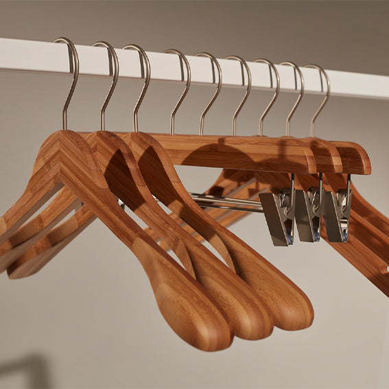 Wooden Bamboo Hangers: Eco-Friendly Wardrobe Organization – Hangers of ...