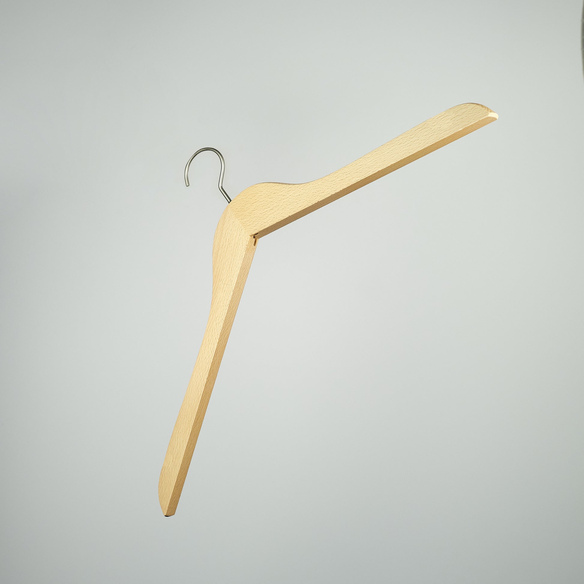 Natural Wood Top Clothes Hanger NO Notch 44cm