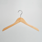 A Hangers of London Natural Wooden 38cm Top Hanger With Non-Slip Grips is suspended against a plain white background.