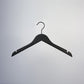 Black Wooden Top Clothes Hanger with Notch 38cm