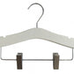 White Wood Top Coat Kids Hanger with Bar 28cm