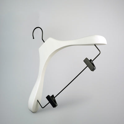White Wooden Jacket Suit Luxury Hanger 38cm