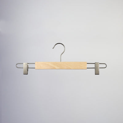 Natural Wooden Clip Bottom Hanger 37cm