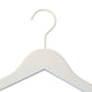 White Wood Sustainable Thick Top Jacket Bridal Hanger with Hooks 39cm