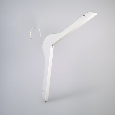 White Wooden Clothes Hanger with Notch 44cm